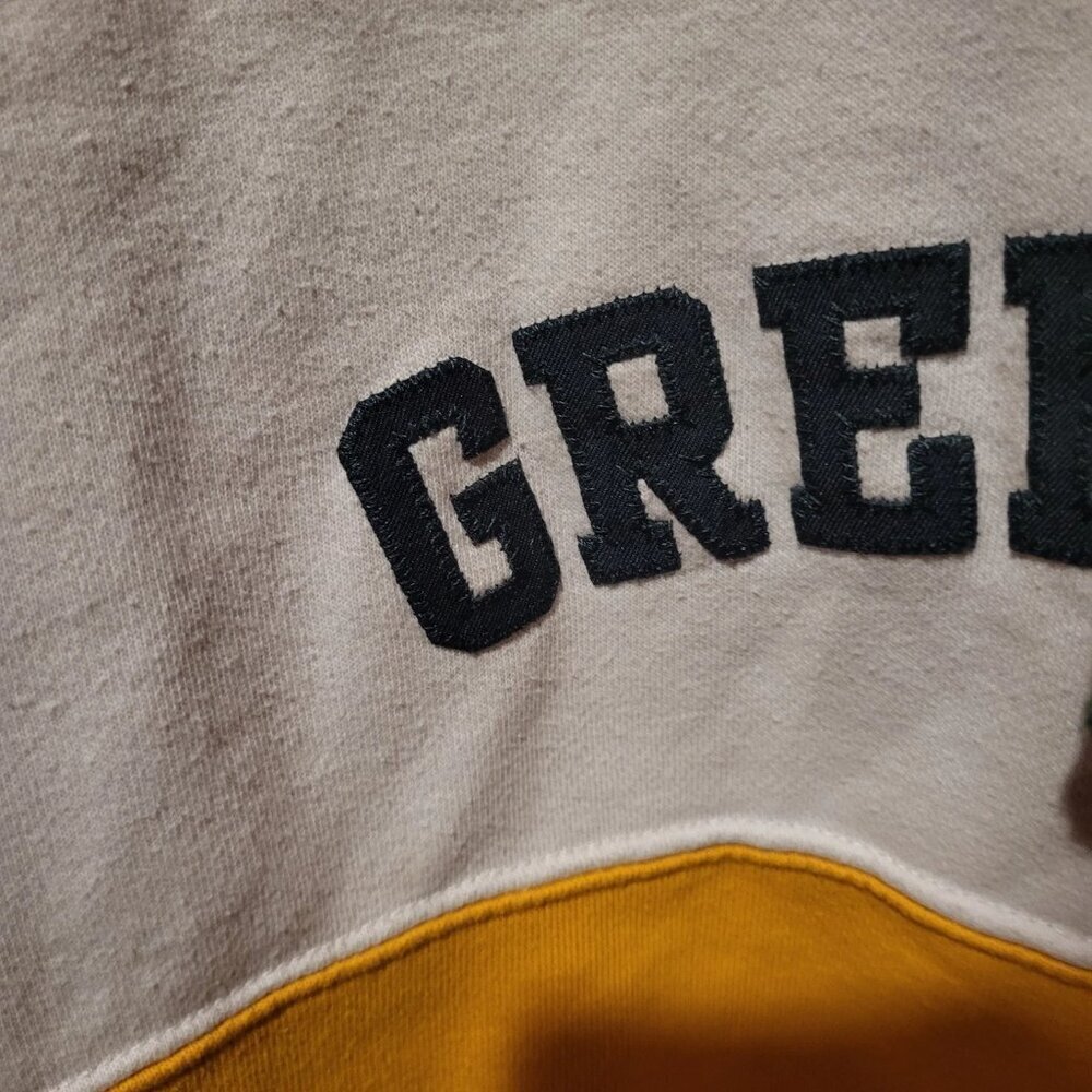 Vintage Champion Green Bay Packers Color Block Hoodie Size XL Runs Small - Picture 3 of 7